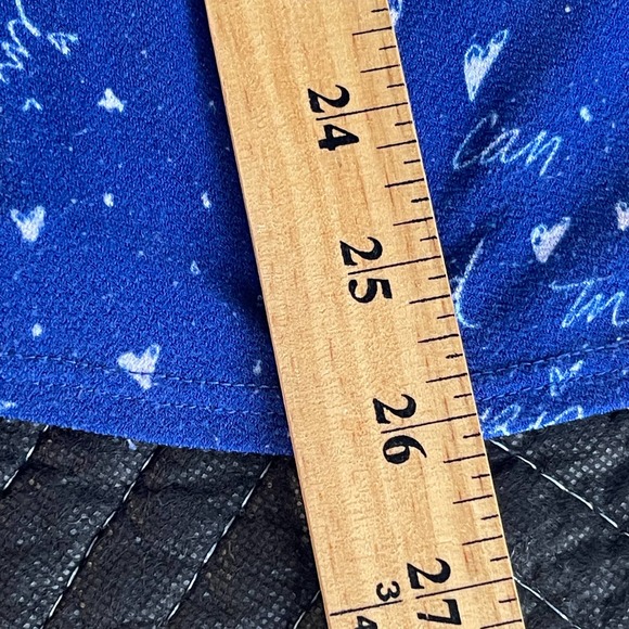 Elle Shirt Womens Plus Size 2X XXL Blue Paris Bell Long Sleeve Pullover Stretch - Picture 10 of 10